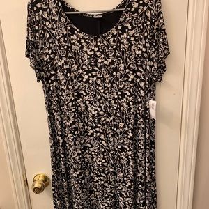 Black and White Floral Dress